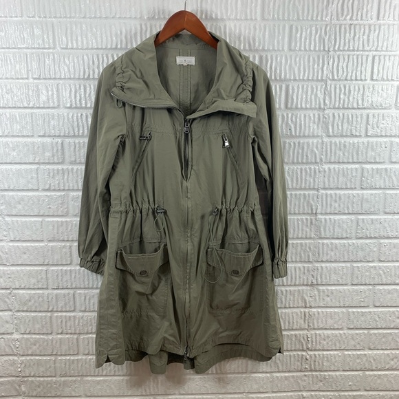 Lou & Grey Jackets & Blazers - Lou & Grey Green Utility Cargo Jacket XS